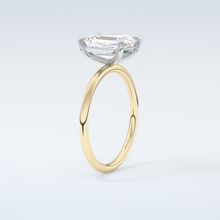 2.0 CT Emerald Cut Solitaire Moissanite Engagement Ring 6