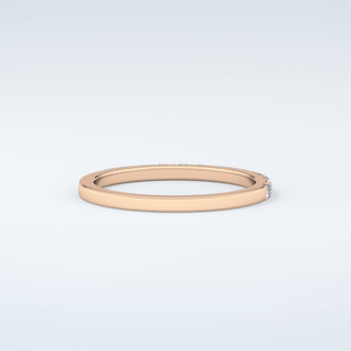 0.54 TCW Princess Shaped Moissanite Wedding Band 9