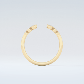 0.22 TCW Round Shaped Moissanite Wedding Band 2