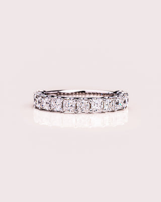 2.8 CT Princess Stones Half Eternity Moissanite Wedding Band