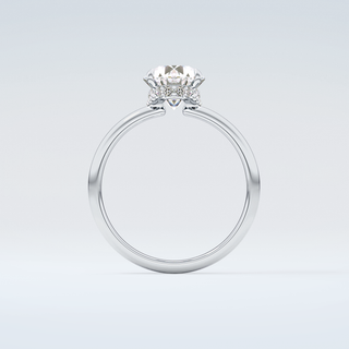 2.0 CT Oval Cut Hidden Halo Moissanite Engagement Ring 14