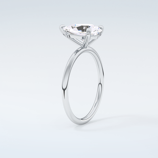 2.0 CT Pear Cut Solitaire Moissanite Engagement Ring 18