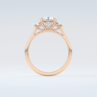 2.0 CT Cushion Cut Three Stone Moissanite Engagement Ring 8