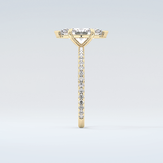 1.5 CT Marquise Cut Pave Moissanite Engagement Ring 5