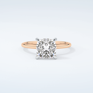 2.0 CT Cushion Cut Solitaire Moissanite Engagement Ring 7