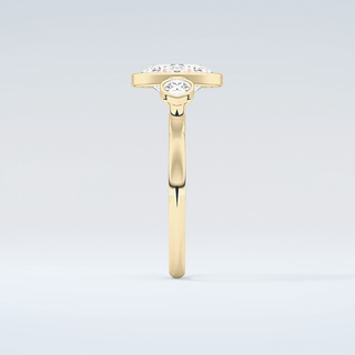 1.5 CT Oval Cut Three Stone Moissanite Engagement Ring 5