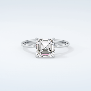 2.0 CT Asscher Cut Solitaire Moissanite Engagement Ring 13