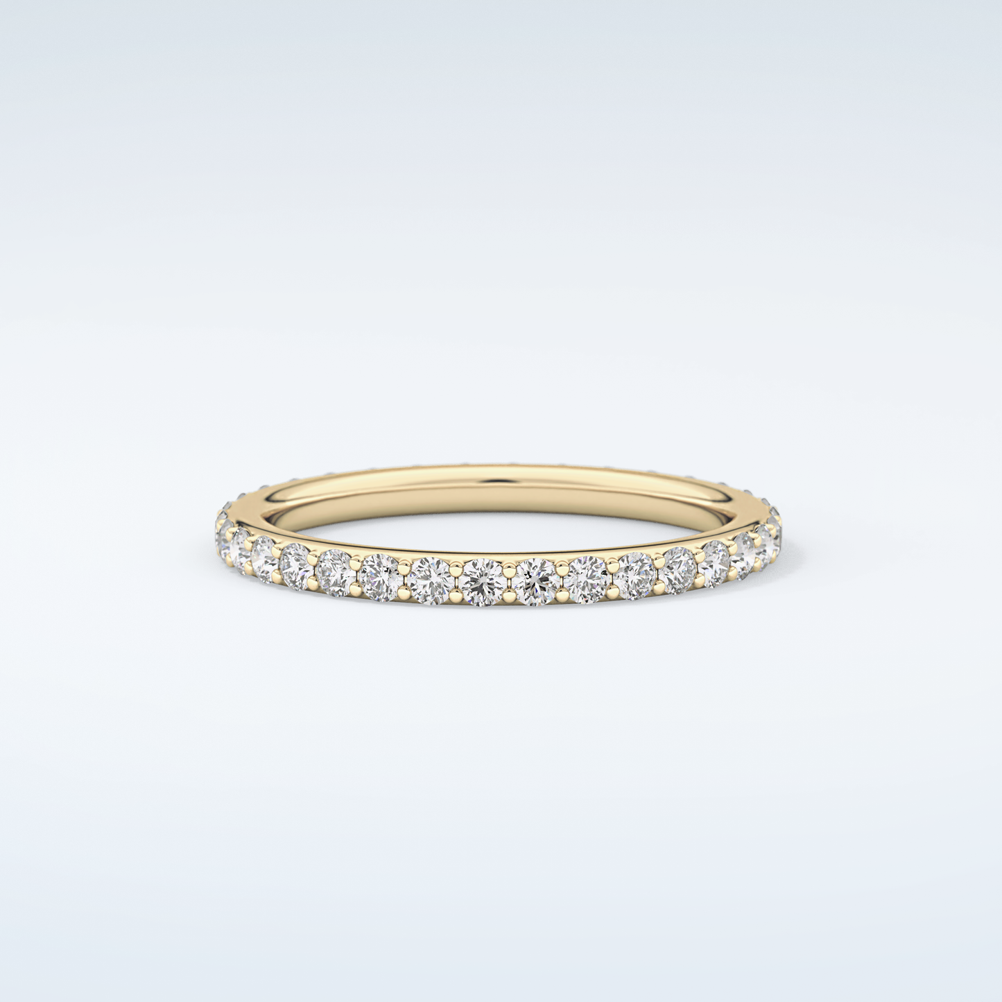 0.74 TCW Round Shaped Moissanite Wedding Band