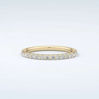 0.74 TCW Round Shaped Moissanite Wedding Band 1