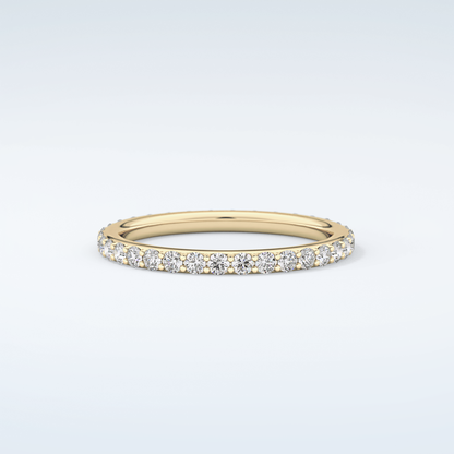 0.74 TCW Round Shaped Moissanite Wedding Band