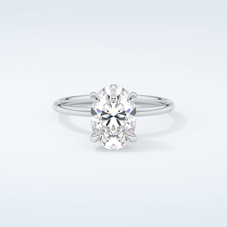 2.0 CT Oval Cut Solitaire Moissanite Engagement Ring 13