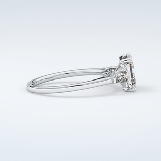 2.0 CT Asscher Cut Three Stone Moissanite Engagement Ring 16