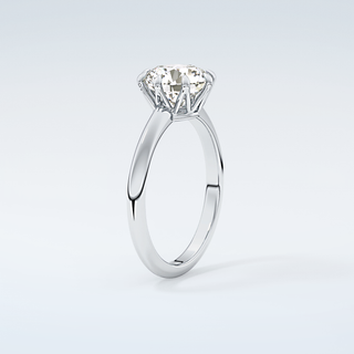 2.0 CT Round Cut Solitaire Moissanite Engagement Ring 18