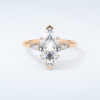 2.0 CT Marquise Cut Three Stone Moissanite Engagement Ring 7