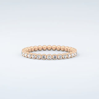 0.7 TCW Round Shaped Moissanite Wedding Band 10