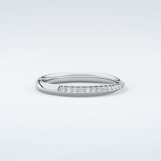 0.16 TCW Round Shaped Moissanite Wedding Band 16