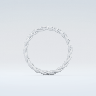 Sleek Simplicity Twisted Shank Wedding Band 14