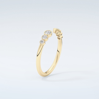 0.22 TCW Round Shaped Moissanite Wedding Band 6