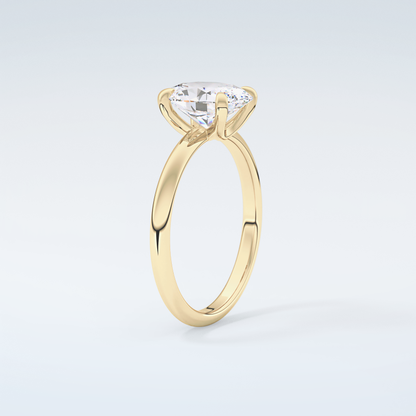 2.0 CT Oval Cut Solitaire Moissanite Engagement Ring