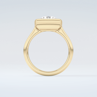 2.0 CT Round Cut Solitaire Bezel Moissanite Engagement Ring 2