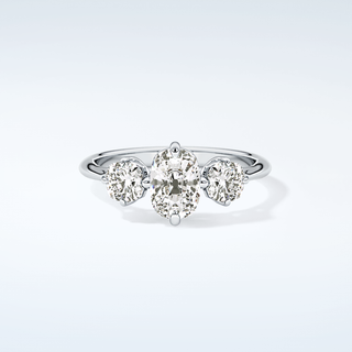 2.0 CT Cushion Cut Three Stone Moissanite Engagement Ring 13