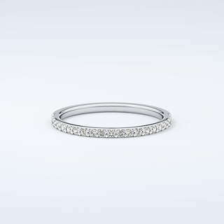 0.18 TCW Round Shaped Moissanite Wedding Band 13