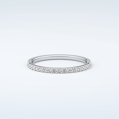 0.18 TCW Round Shaped Moissanite Wedding Band