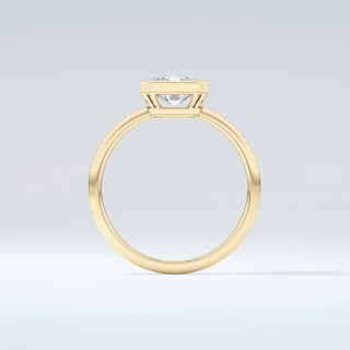 2.0 CT Radiant Cut Bezel Solitaire Moissanite Engagement Ring 2