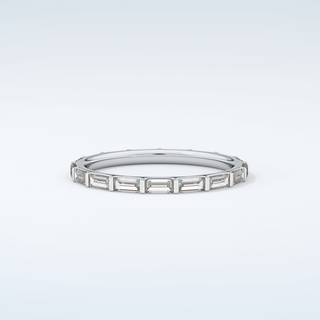 1.02 TCW Baguette Cut Moissanite Wedding Band 13