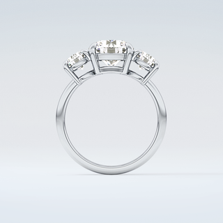 2.0 CT Round Cut Three Stone Moissanite Engagement Ring 14