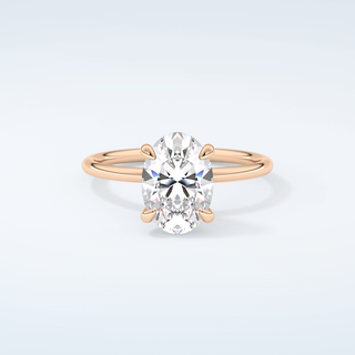 2.0 CT Oval Cut Solitaire Moissanite Engagement Ring 7