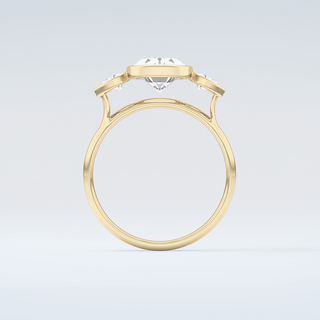 1.5 CT Oval Cut Three Stone Moissanite Engagement Ring 2