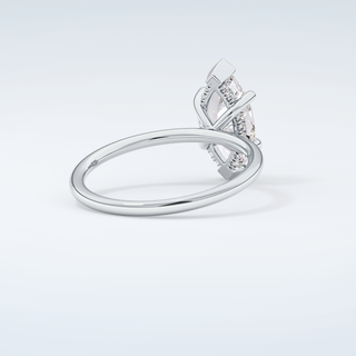 1.5 CT Marquise Cut Hidden Halo Moissanite Engagement Ring 15