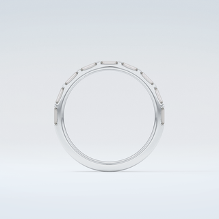 0.54 TCW Baguette Shaped Moissanite Wedding Band 14