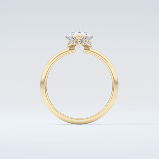 2.0 CT Pear Cut Hidden Halo Moissanite Engagement Ring 2