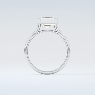 1.25 CT Asscher Cut Solitaire Bezel Moissanite Engagement Ring 14