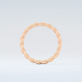 Sleek Simplicity Twisted Shank Wedding Band 8