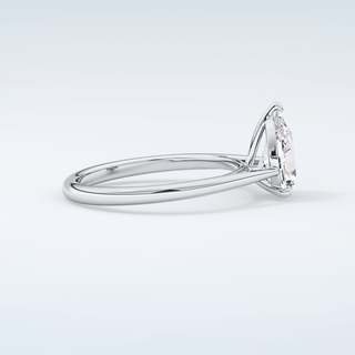 2.0 CT Pear Cut Solitaire Moissanite Engagement Ring 16