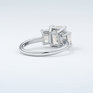 2.0 CT Emerald Cut Three Stone Moissanite Engagement Ring 15