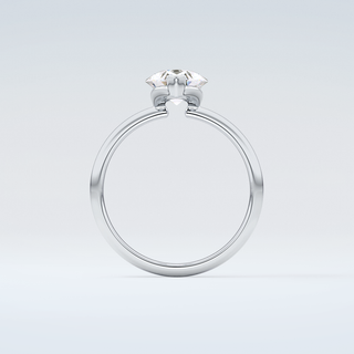 2.0 CT Pear Cut Solitaire Moissanite Engagement Ring 14