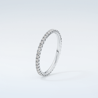 0.36 TCW Round Shaped Moissanite Wedding Band 18