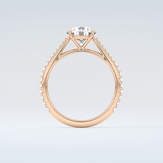 1.5 CT Round Cut Pave Moissanite Engagement Ring 8