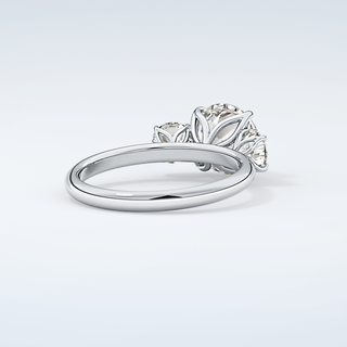 1.5 CT Round Cut Three Stone Moissanite Engagement Ring 15