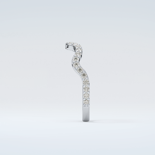 0.58 TCW Round Shaped Moissanite Wedding Band 17