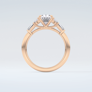 2.0 CT Oval Cut Cluster Style Moissanite Engagement Ring 8