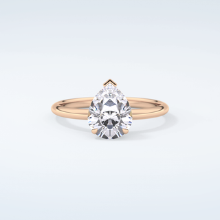 2.0 CT Pear Cut Solitaire Moissanite Engagement Ring 7