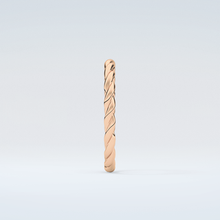 Sleek Simplicity Twisted Shank Wedding Band 11