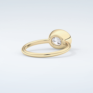 1.25 CT East West Oval Cut Bezel Style Moissanite Engagement Ring 3