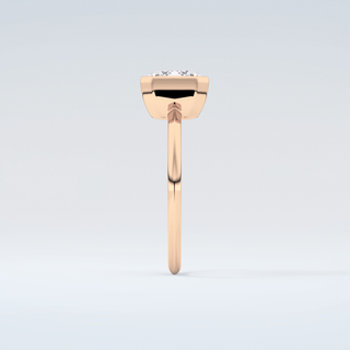 1.5 CT East West Emerald Cut Bezel Style Moissanite Engagement Ring 11