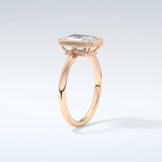 2.0 CT Radiant Cut Bezel Solitaire Moissanite Engagement Ring 12